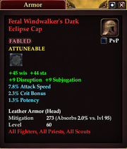 Feral Windwalker's Dark Eclipse Cap