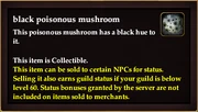 Black poisonous mushroom