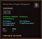 Primal Silver Dragon Wristguard