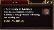 The History of Gnomes (Quest Starter)