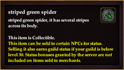 Striped green spider