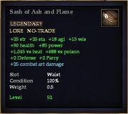 Sash of Ash and Flame