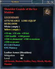 Shoulder Guards of the Ice Maiden