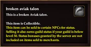 Broken aviak talon