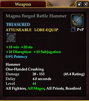 Magma Forged Battle Hammer