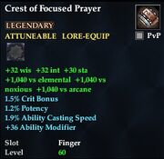 Crest of Focused Prayer (Level 60)