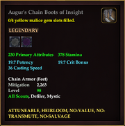 Augur's Chain Boots of Insight (0 Gem)
