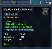 Shadow Snake Hide Belt