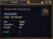 Cloak of the Sisterhood