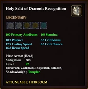 Holy Salet of Draconic Recognition
