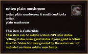 Rotten plain mushroom