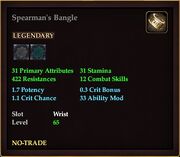 Spearman's Bangle