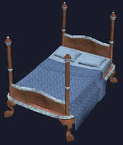Mahogany queen bed (Visible)