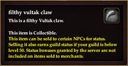 Filthy vultak claw
