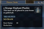 A Strange Elephant Plushie Examine