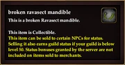 Broken ravasect mandible