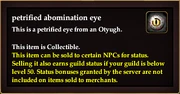 Petrified abomination eye