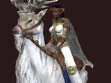 White Frosttail Reindeer (blue saddle) (Mount)