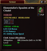 Elementalist's Epaulets of the Citadel