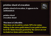 Pristine shard of evocation