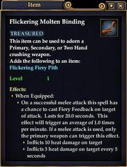 Flickering Molten Binding