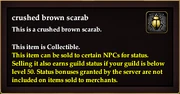 Crushed brown scarab