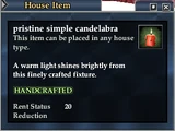 Pristine simple candelabra