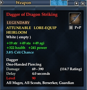 Dagger of Dragon Striking
