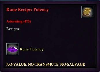 Rune Recipe: Potency | EverQuest 2 Wiki | Fandom