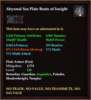 Abysmal Sea Plate Boots of Insight