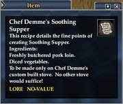 Chef Demme's Soothing Supper