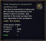 Dark Bargainers ceremonial smithing vest
