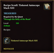 Recipe Scroll Tinkered Autoscope Mach XIII