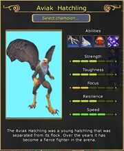 Aviak Hatchling arena stats