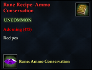 Rune Recipe- Ammo Conservation