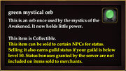 Green mystical orb