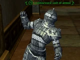 A possessed suit of armor