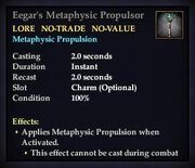 Eegar's Metaphysic Propulsor