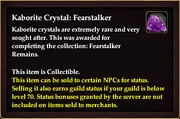 Kaborite Crystal: Fearstalker