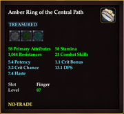 Amber Ring of the Central Path