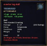 Crawler leg staff