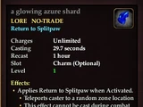 A glowing azure shard