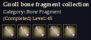 CQ gnoll bone fragment collection Journal