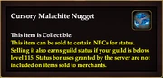 Cursory Malachite Nugget