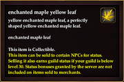 Enchanted maple yellow leaf