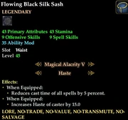 Flowing Black Silk Sash