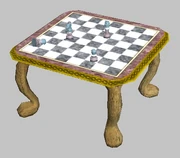 Butcherblock Chess Table visible