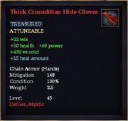 Thick Crocodilian Hide Gloves