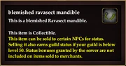 Blemished ravasect mandible