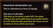 Blemished abomination eye
